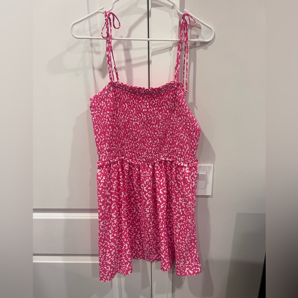 NWT Lola Grace Pink Smocked Dress, size L